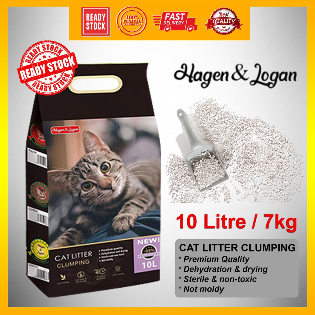 (SUPER CHEAP) Hagen & Logan Premium Super Clumping Cat Litter Sand 10L