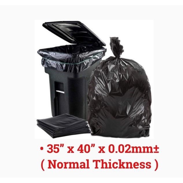 40 x Extra Strong Black 50L Large Refuse Sacks Waste Rubbish Bags Bin Liners New 