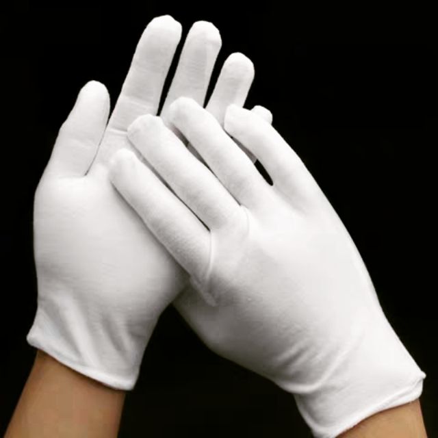 (10pair) White inspection cotton blend glove / safety glove / Full
