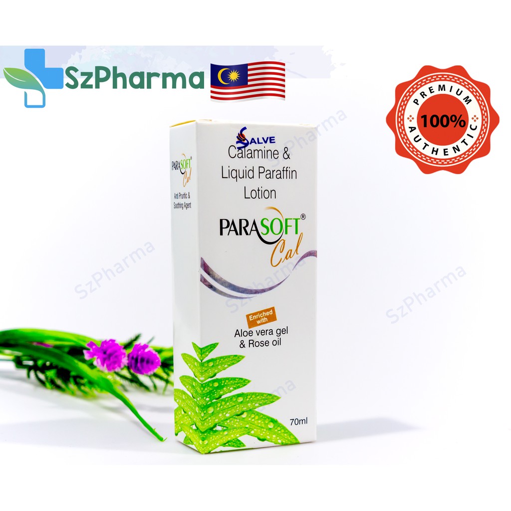 PARASOFT Calamine & Liquid Paraffin Lotion With Aloe Vera Gel & Rose