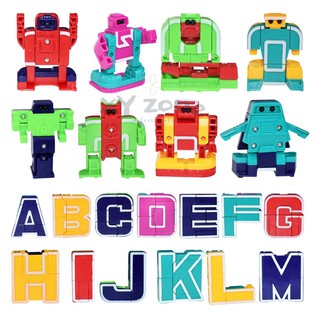 ABC Letter Robot Set Alphabet Deformation Kids Creative Learning Toy ...