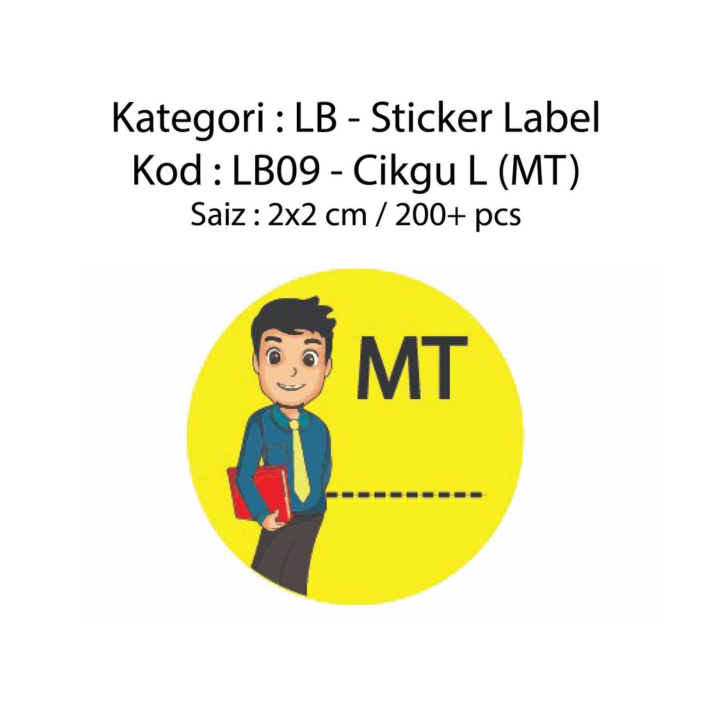 Sticker Label Cikgu Lelaki Shopee Malaysia