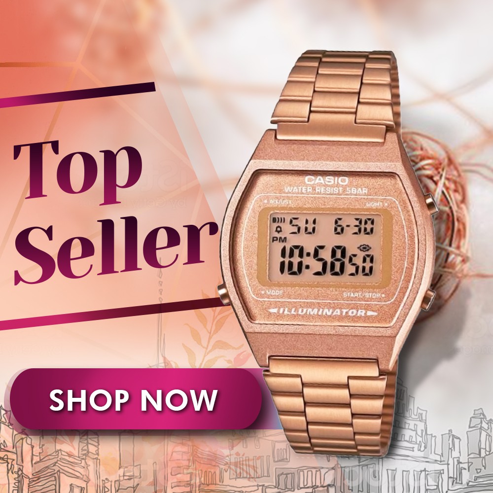 jam casio rose gold original