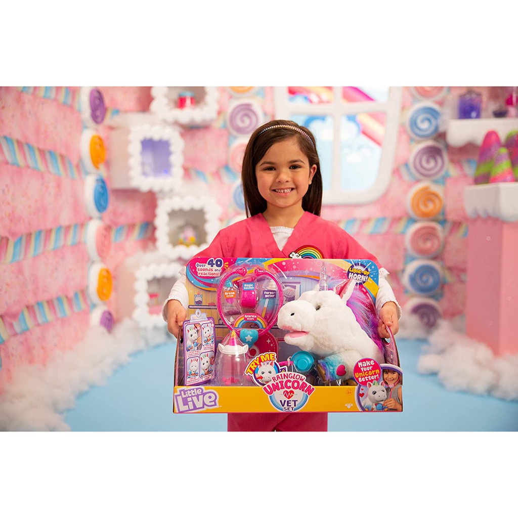 Little Live Pets Rainglow Unicorn Vet Set Interactive Pet Unicorn Multicolor Shopee Malaysia