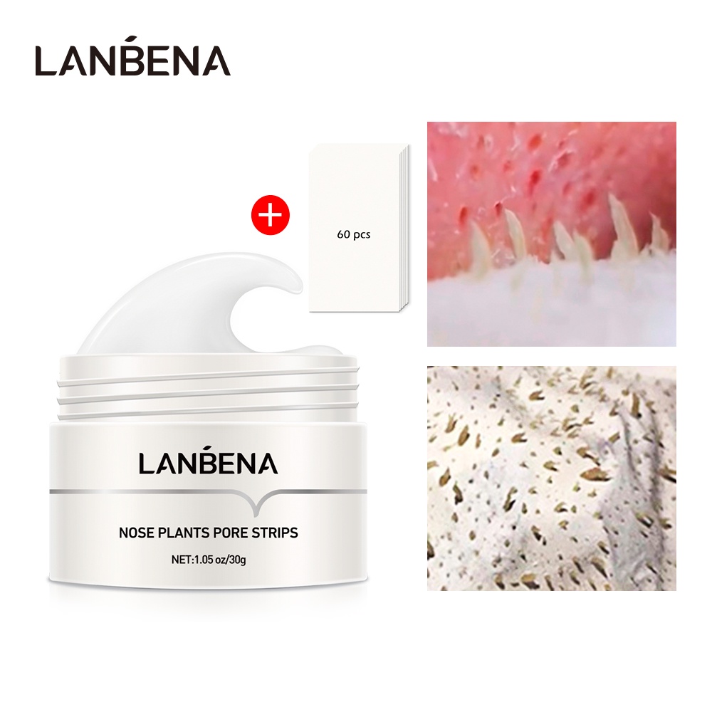 LANBENA Deep Cleansing Mask Blackhead Remover Face Nose Mask Pore Strip Black Mask Peeling Blackhead Removal