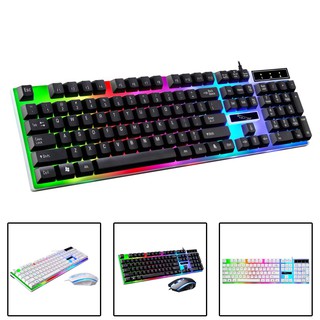 LED Backlit Gaming Keyboard + Colorful Optical Mouse Set For ... - 