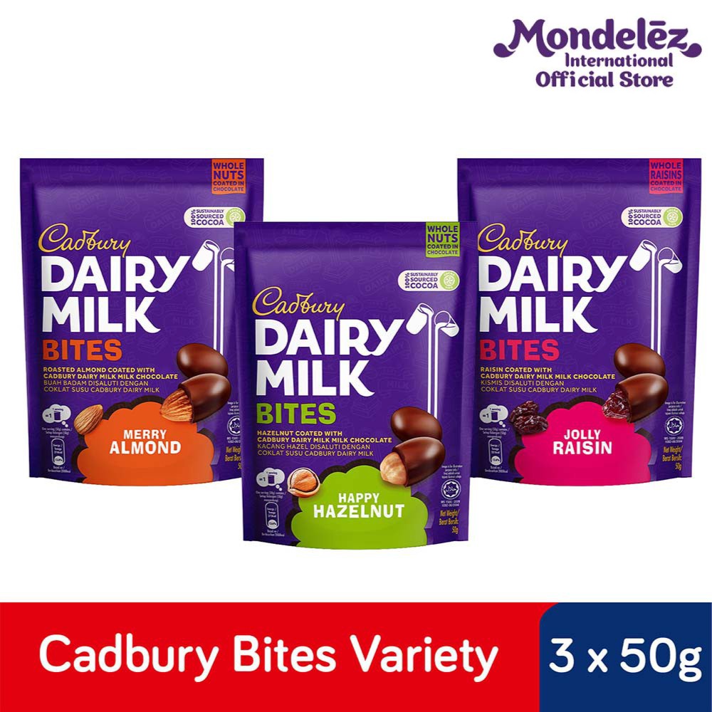CADBURY DAIRY MILK BITES WITH ALMONDS 50grams, Imported Chocolates
