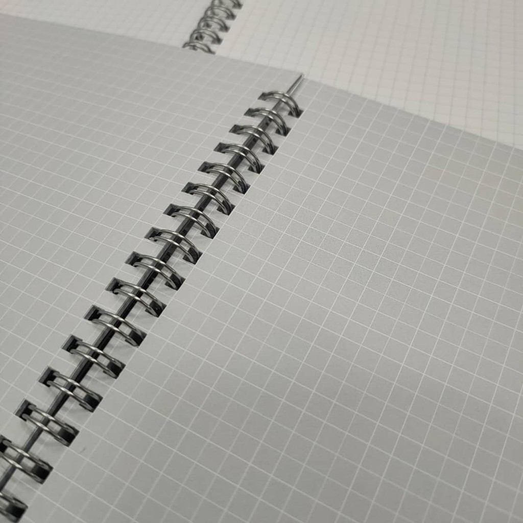 100pgs Premium Transparent Notebook / Journal / Buku Nota Grey Grid White Line A4 A5 A6