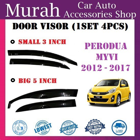 Perodua Myvi 2012-2017 Door Visor /air press 1set 4 Door | Shopee Malaysia