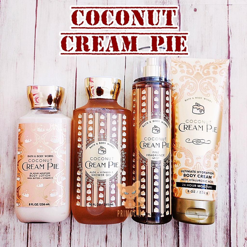 Coconut Cream Pie Bath & Body Works Fragrance Mist Shower Gel Body