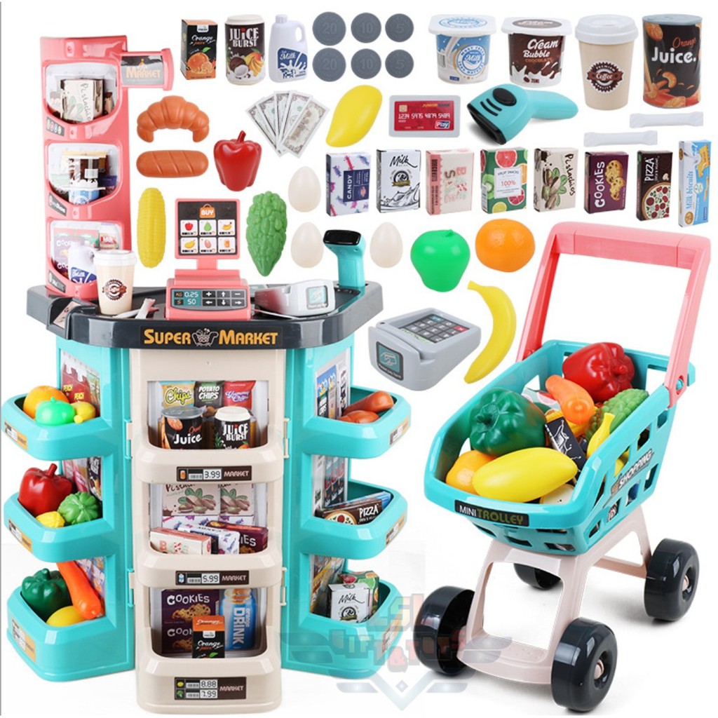 superstore playset with trolley