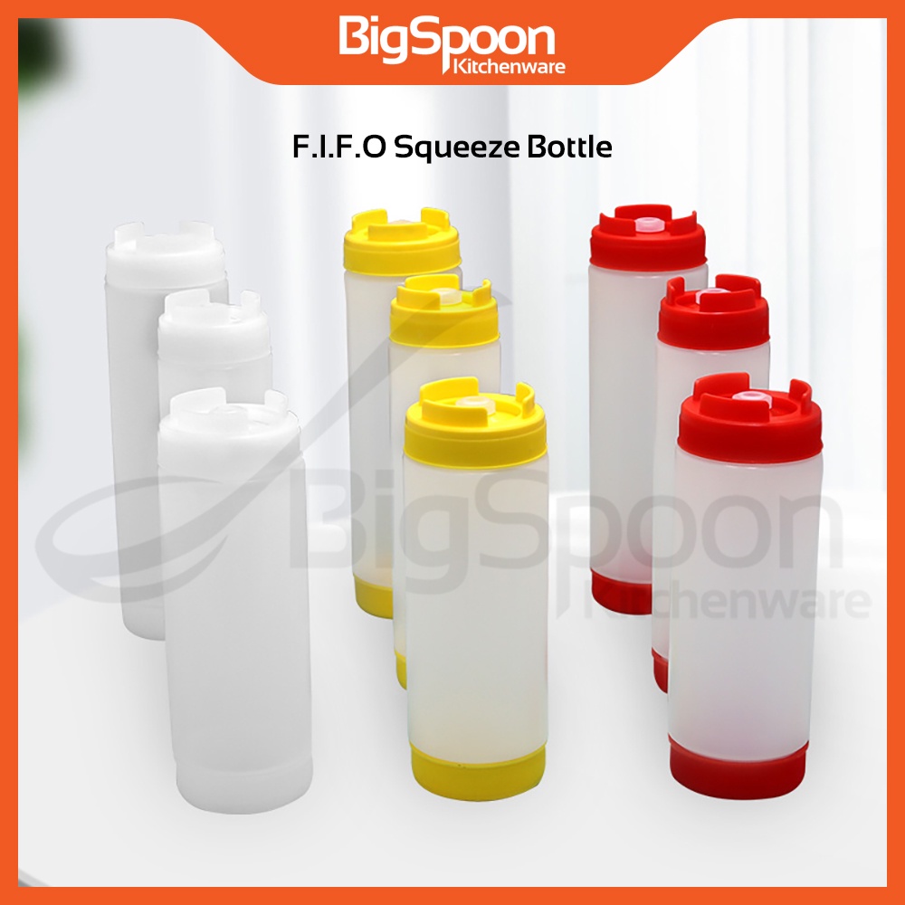 BIGSPOON FIFO Squeeze Bottle / Plastic Refillable Sauce Squirt Bottle / Botol Sos Subway Plastik / For Food Burger