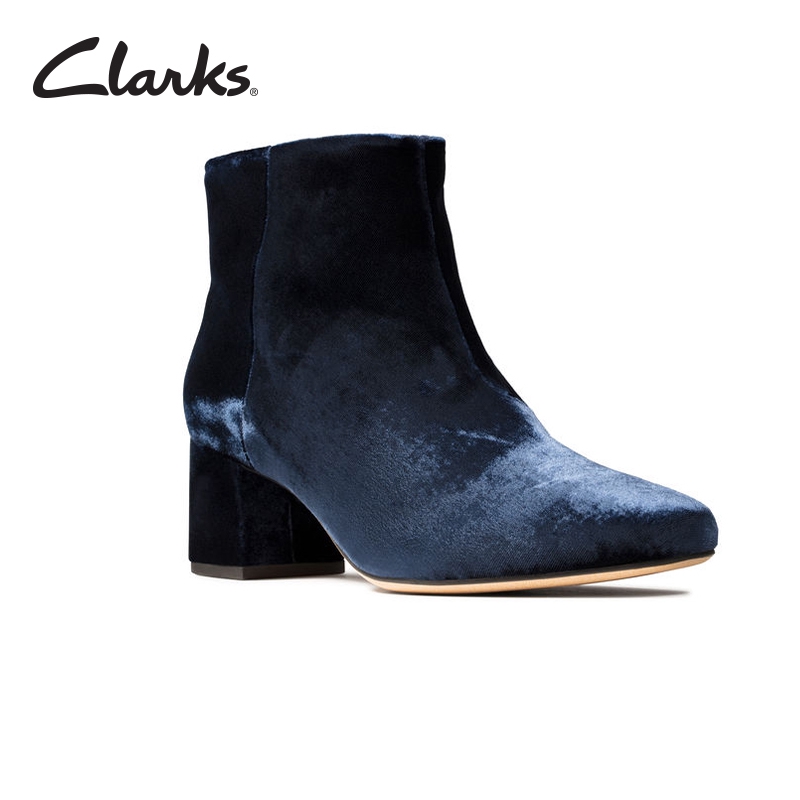 clarks womens navy boots