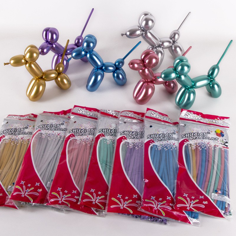 10pcs Color Magic Weave Twist Long Balloons DIY Birthday Party