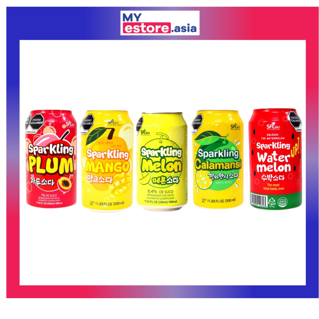 SFC BIO Carbonated Fruit Juice Sparkling 24 x 350ml (Carton) Shopee