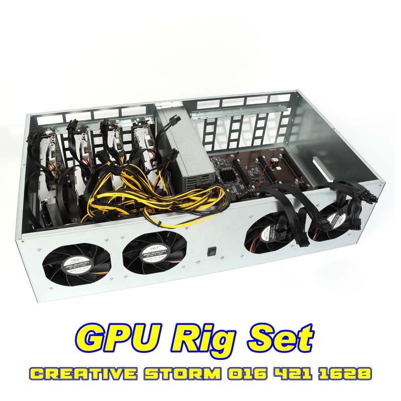 【NEW】【BLACK MATTE】GPU Mining Rig Set for 8 GPU Slots (Ready Stock OR Pre-Order)