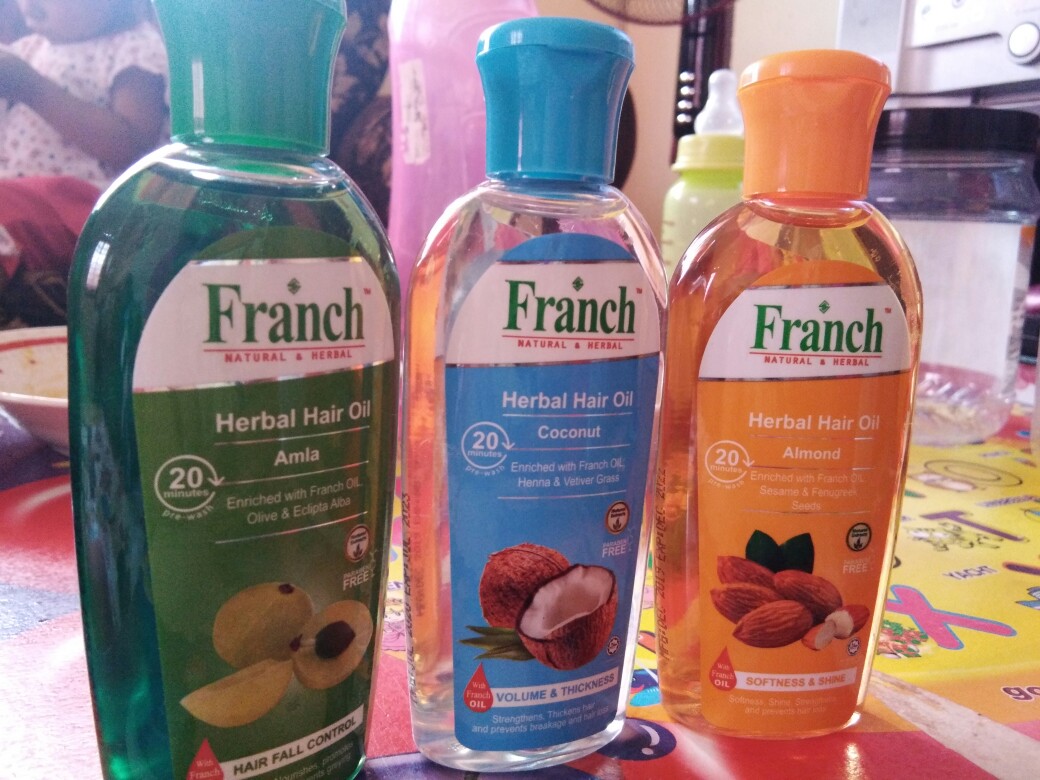 Franch Herbal Hair Oil 100ML/200ML (Almond / Coconut / Henna / Aloe Vera /  Amla / Cooling Mint) | Shopee Malaysia