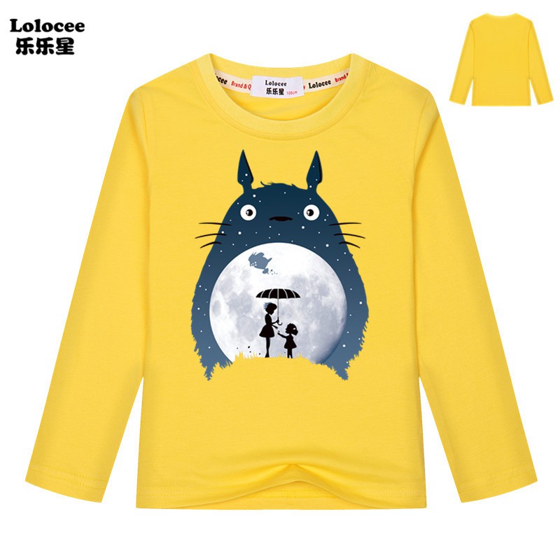 Cute Totoro My Neighbor Long Sleeve Cartoon T Shirt Kids Girls Anime Tops Shopee Malaysia