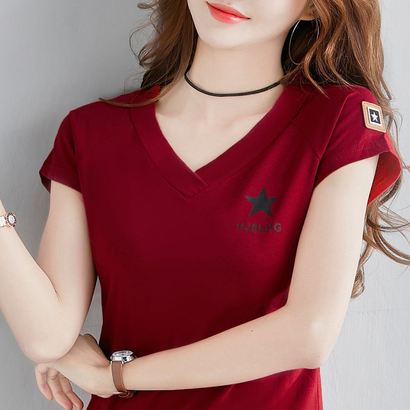 Pure Cotton Striped T Shirt Women S Short Sleeved Summer New Style Ladies Slim Korean Version Of