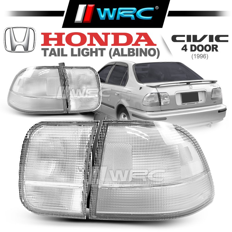 Honda Civic 1996 4 Door Tail Light (Albino/Clear White) Lens - EK/ SO4 /  TAIL LAMP