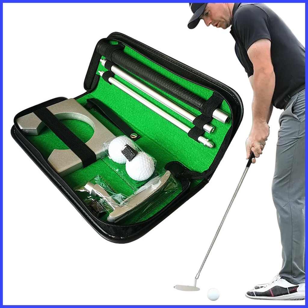 Indoor Golf Practice Set Travel Practice Putter Kit Backyard Golf