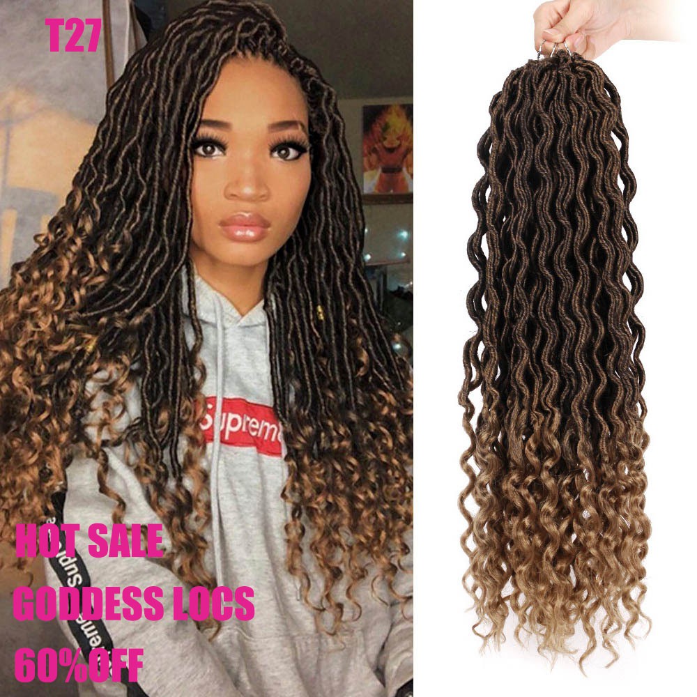 Goddess Locs Crochet Braids 18 Soft Natural Kanekalon Synthetic