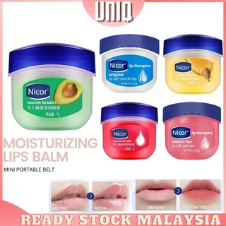Z17 READY STOCK UNIQ nicor vaseline lip balm moisturizing lip mask men and woman repair lips