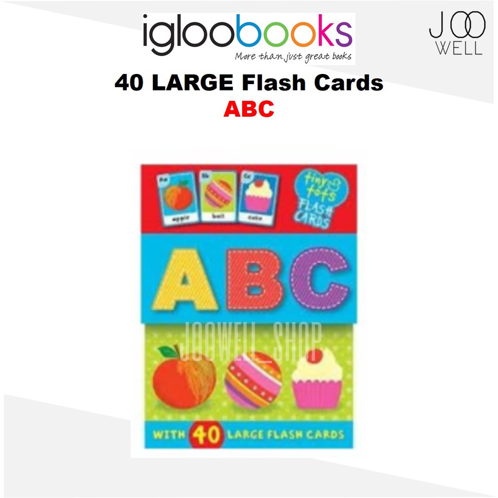 Tiny Tots 40 FLASH CARDS Carry Box Set 123 ABC volte tabelle 1st parole in età prescolare 