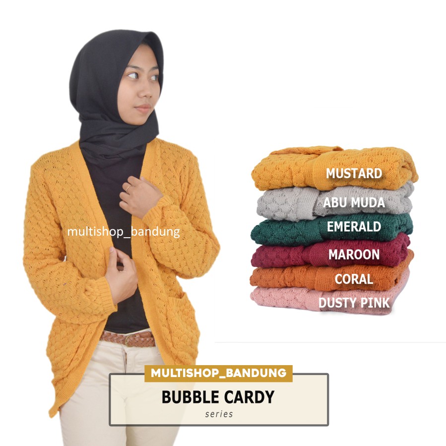 cardigan popcorn shopee
