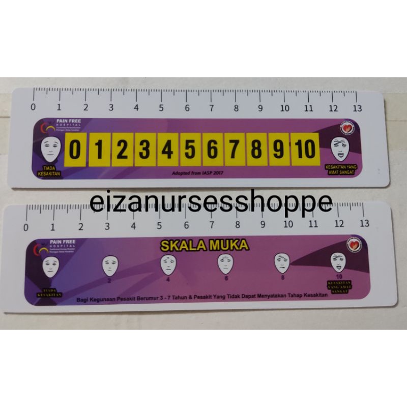 ready stock pain score pain scale face scale skala muka skala kesakitan flacc scale pembaris kesakitan ruler shopee malaysia