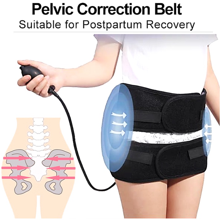 Inflate Air Pressure Pelvic Posture Correction Belt Postpartum Recovery Band Hip Support Bellyband with Airbags