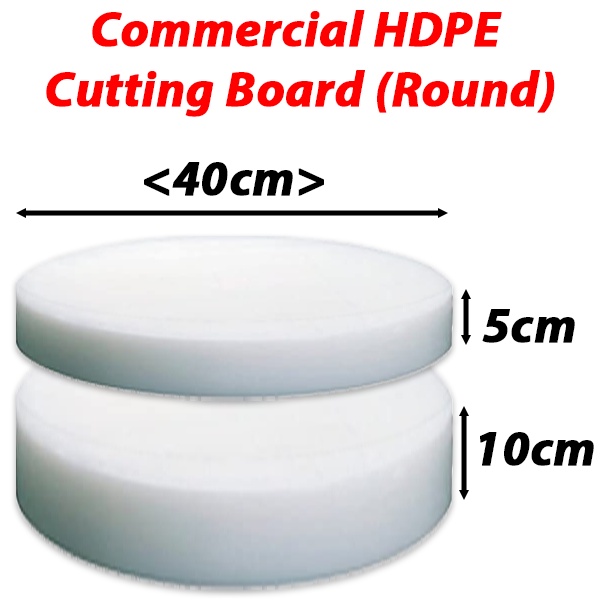 HDPE Round Cutting Board Commercial Cutting Board White Professional