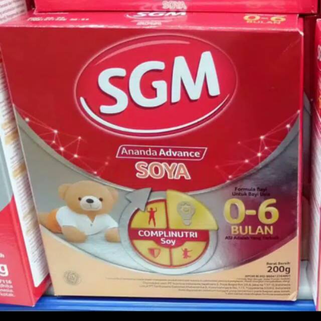 Sgm Milk Soya Ananda Advance 0 6 Months 200 Grams Shopee Malaysia