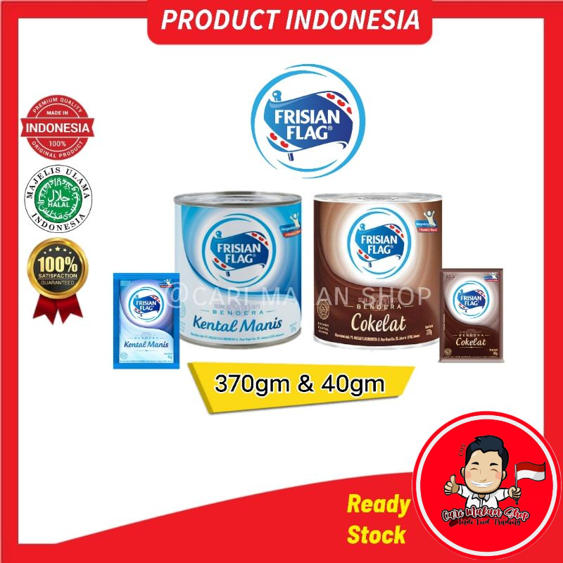 Frisian Flag Susu Bendera 370g / Sachet Product Indonesia Coklat Kental Manis full cream gold Milk Cokelat Chocolate