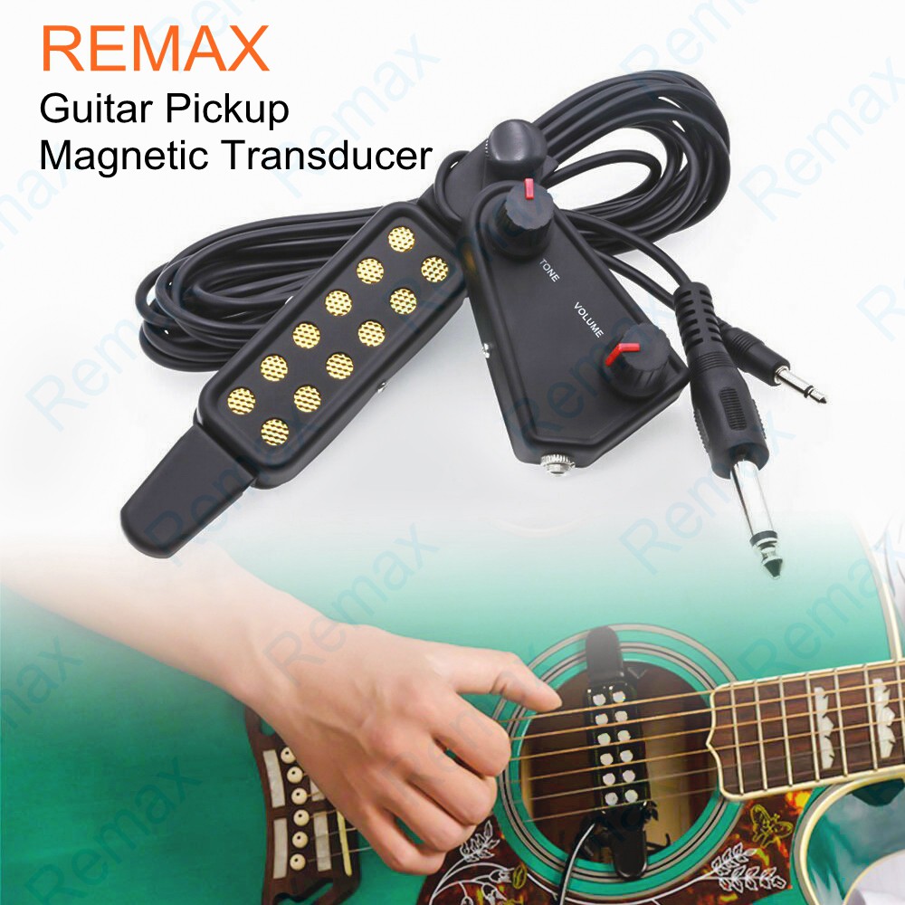 12hole Acoustic Guitar Sound Hole Pickup Transducer with Tone