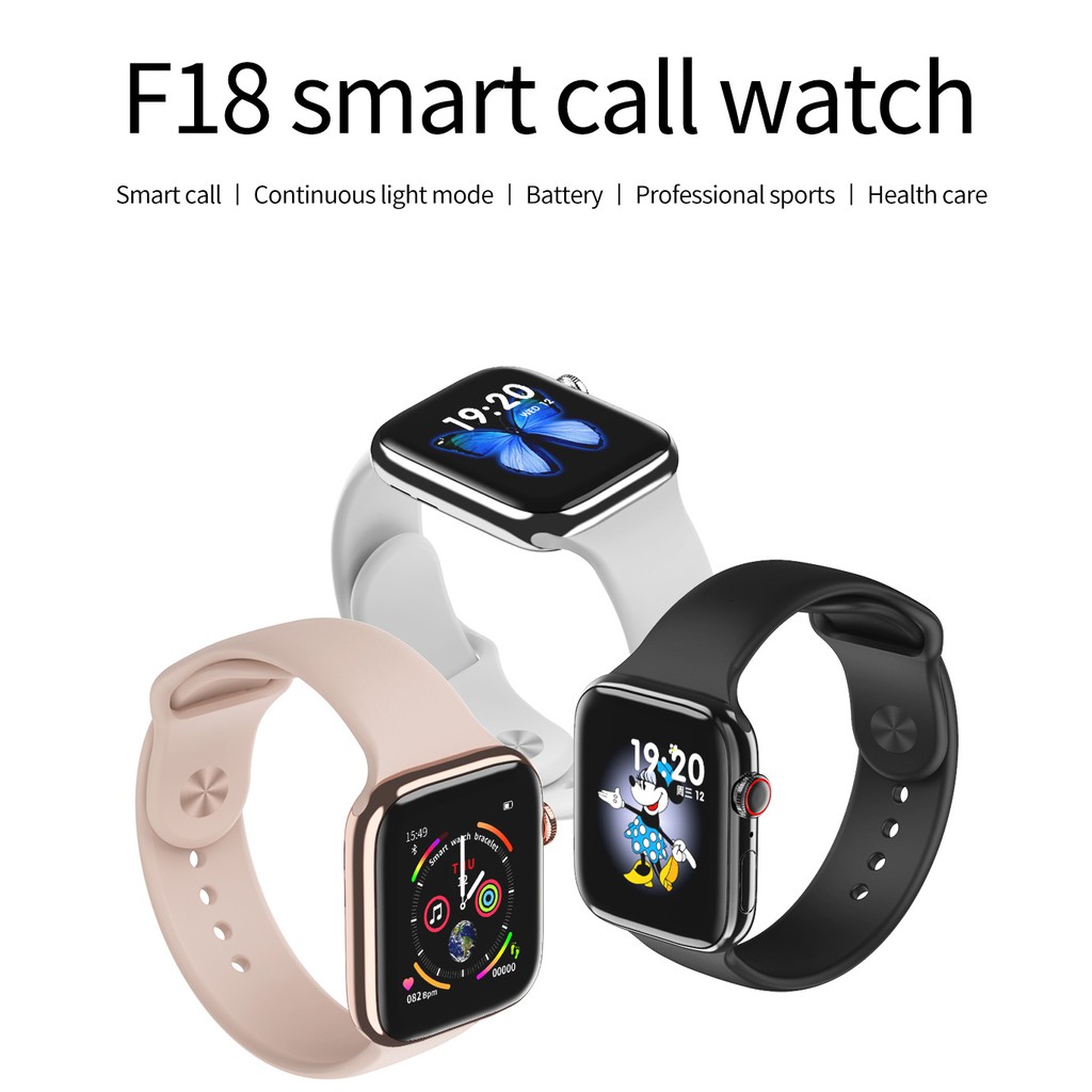 Ready Stock Malaysia F18 Smart Watch Heart Rate Smartwatch Series 5 Full Touch Waterproof Vs W68 W75 Iwatch 5 For Ios Shopee Malaysia
