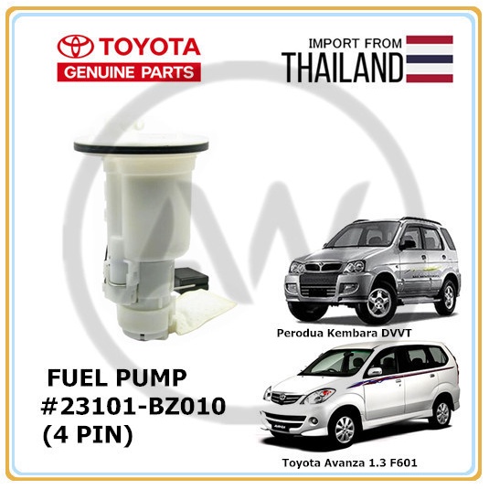 Original Toyota Avanza 1.3 F601 20042011 Perodua Kembara DVVT Fuel