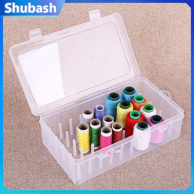 【Ready Stock】42 Axis Sewing Threads Box Transparent Needle Wire Storage Organizer Containers缝纫针线盒