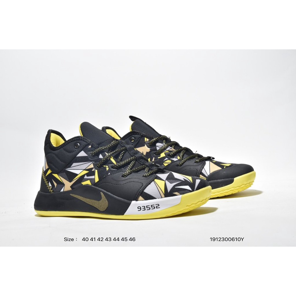 paul george black and yellow shoes