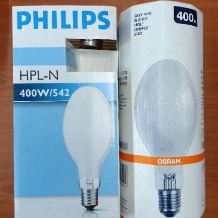 PHILIPS HPL-N 400W/OSRAM HQL(MBF-U) E40 MERCURY BULB /HIGH BAY LAMP BULB | Shopee Malaysia