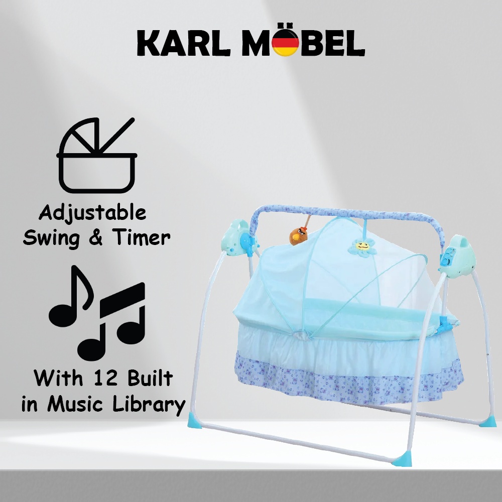 Baby cradle electric Katil bayi Auto swing baby cot baby bed buaian
