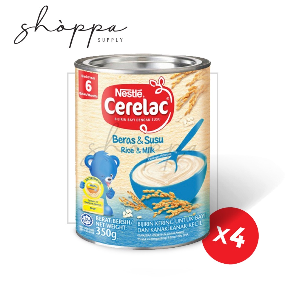 SHOPPA Nestle Cerelac Infant Cereal with Milk RICE & MILK 350g x 4 (6