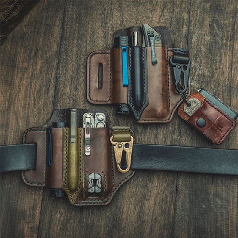 Multitool Leather Sheath, Pocket Organizer Leather, Leather Belt