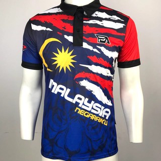 Bendera Malaysia Baju  Merdeka  Polo Collar t shirt  