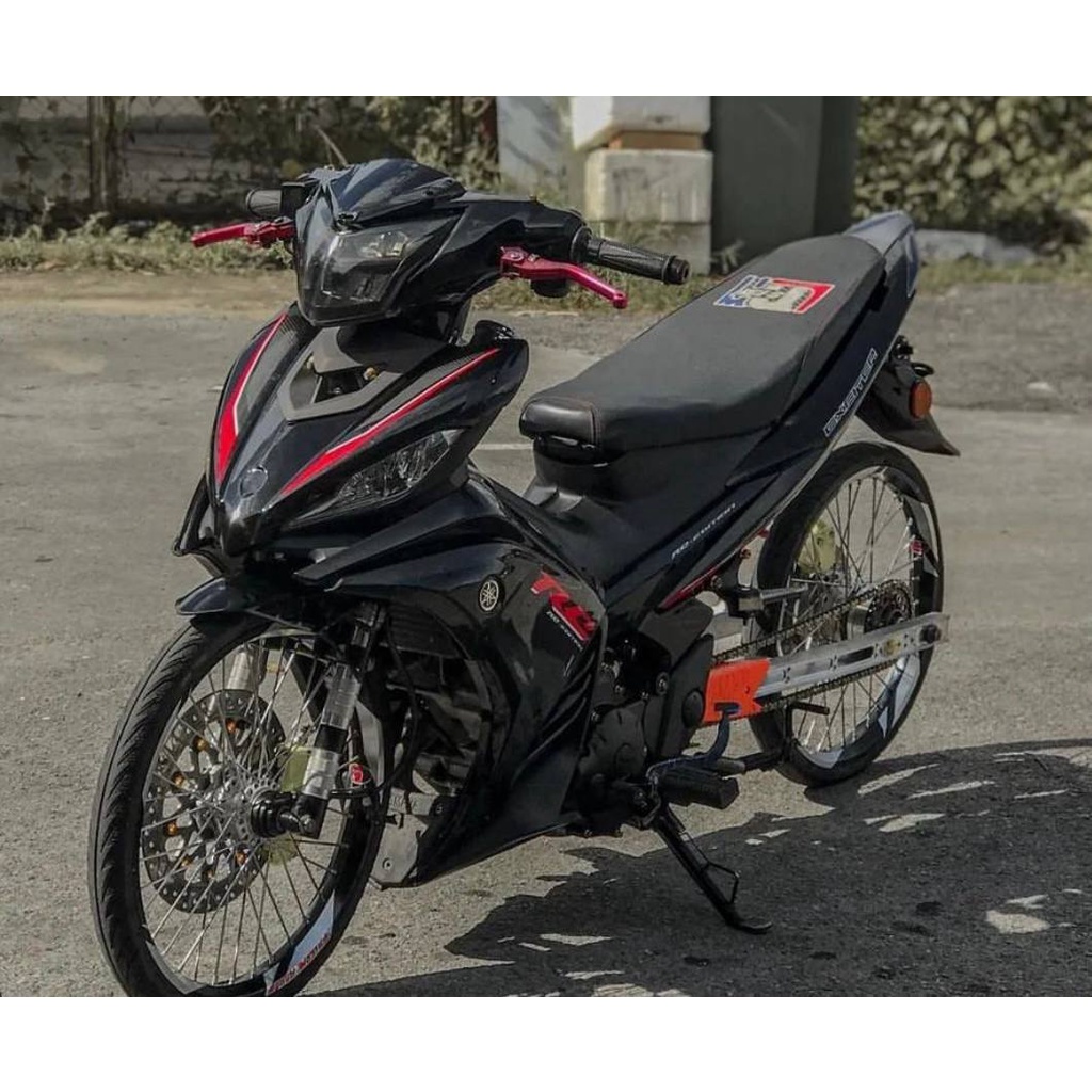 YAMAHA LC LC135 V6 V7 MATELIC BLACK RC HITAM MERAH - COVERSET BODYSET ...