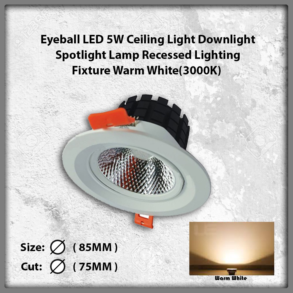 Eyeball Led 5w Ceiling Light Downlight Spotlight Lamp Recessed