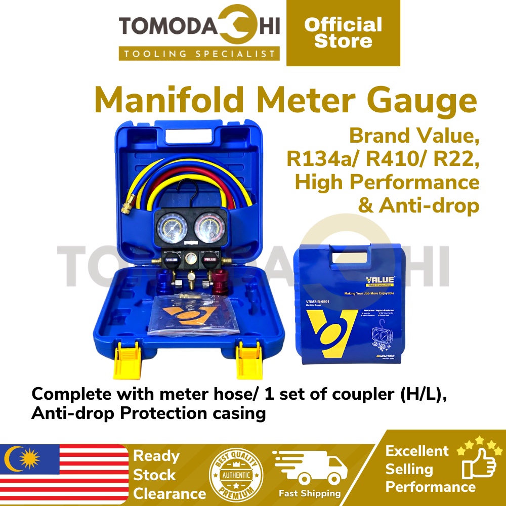 tomodachi-car-air-cond-manifold-meter-gas-aircond-kereta-value-r134a