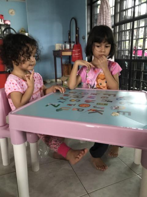 Meja belajar kanak kanak Kids premium ABC plastic kid Meja belajar kanak kanak Kids premium ABC plastic kid