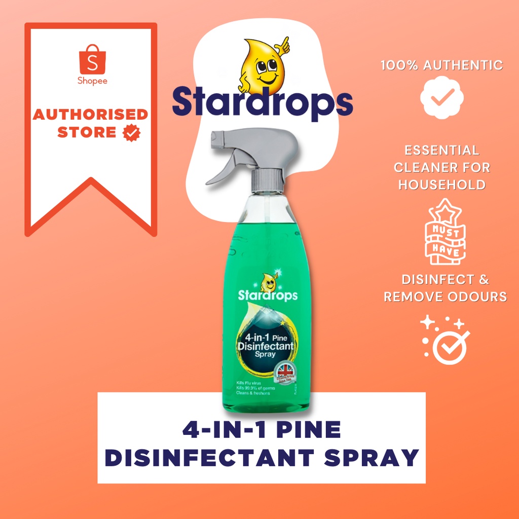 [NEW] STARDROPS 4IN1 DISINFECTANT CLEANER SPRAY 750ML MULTIPURPOSE