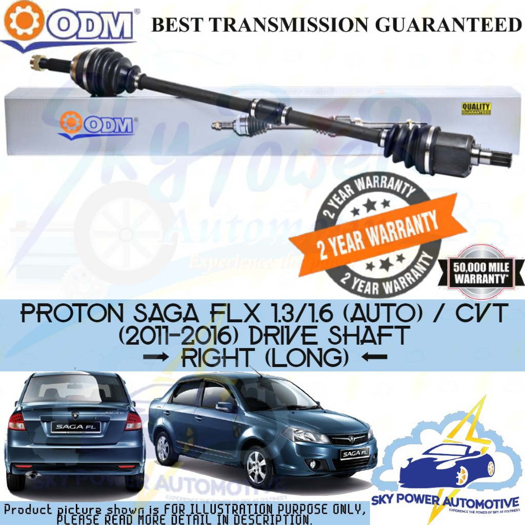 Proton Saga Flx 1 3 1 6 Auto Cvt 2011 2016 Odm Cycar Drive Shaft Left Right Shopee Malaysia